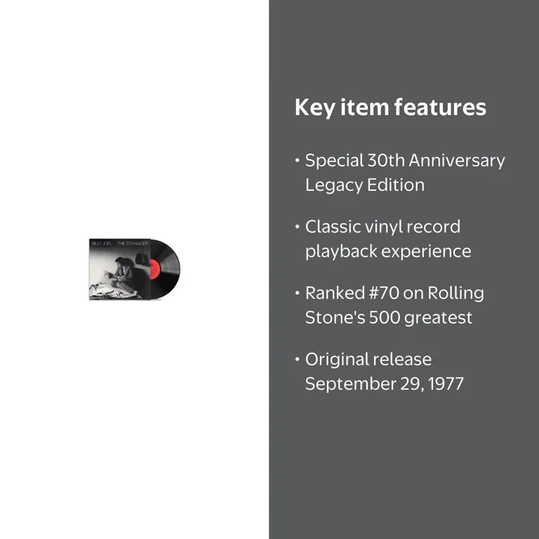 Billy Joel - The Stranger: 30th Anniversary Legacy Edition - Vinyl