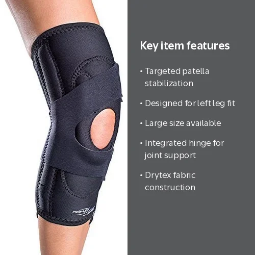 DonJoy Lateral J Patella Knee Support Brace with Hinge: Drytex