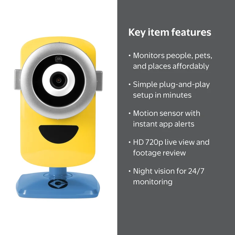 Minion Cam 720P Hd Wi-Fi Security Camera - Walmart.com