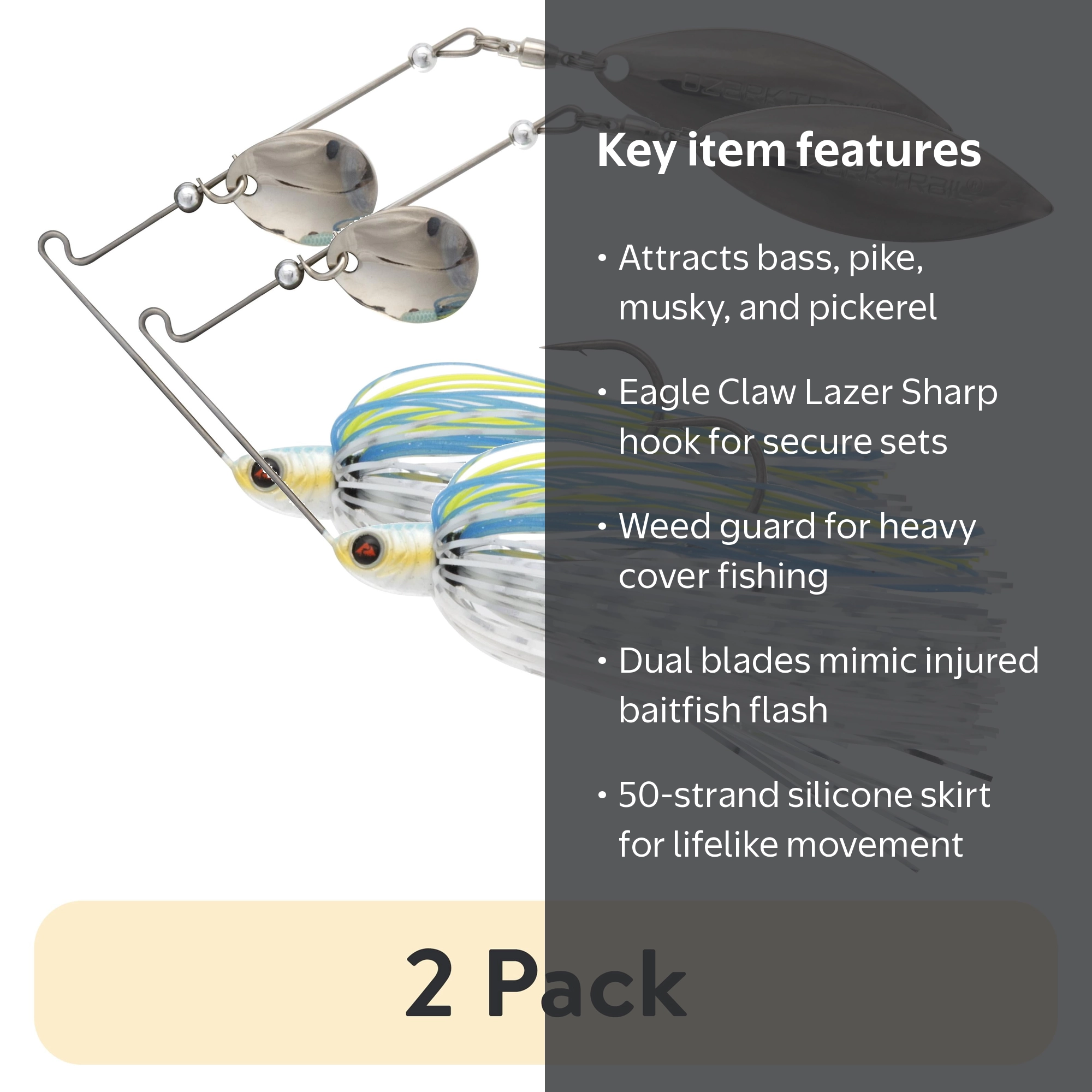 2 pack) Ozark Trail Sabiki Rig with Green Beads and Mylar Bodies