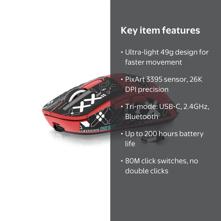 ATTACK SHARK X3 Lightweight Wireless Gaming Mouse with Anti Slip