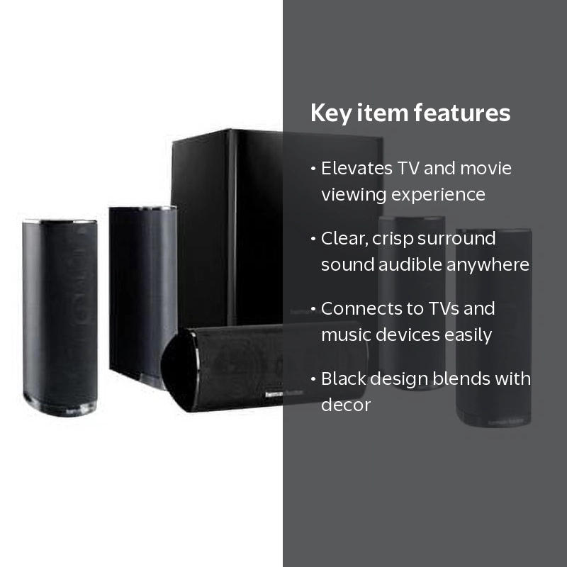 Harman Kardon HKTS 16BQ 5.1 Channel Home Theater Speaker Package