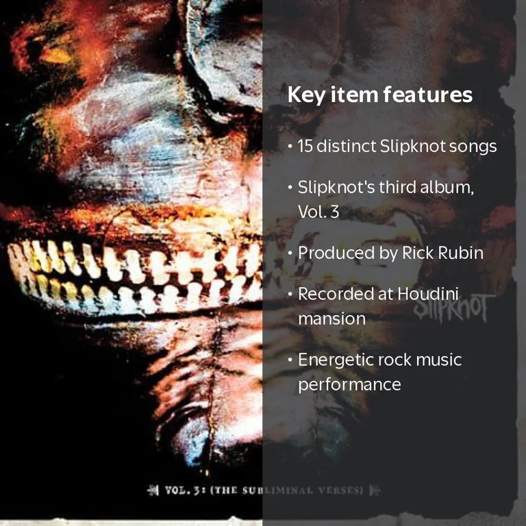 Slipknot - Vol. 3: The Subliminal Verses - CD, 15 Tracks - Walmart.com