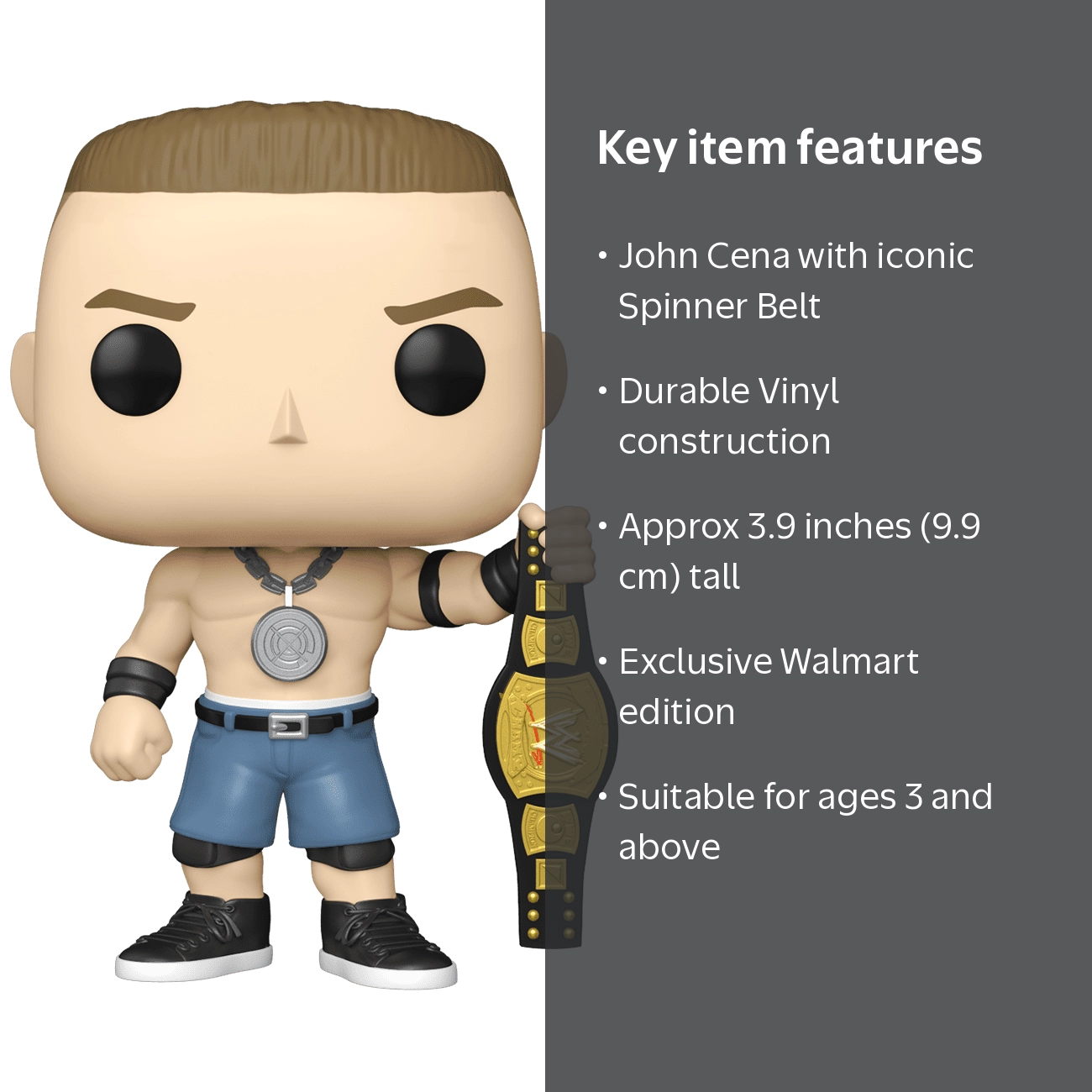 Funko POP! ジョン・マクレーン Walmart限定 Funko, Vinyl Figure, WWE John Cena with Spinner Belt Walmart