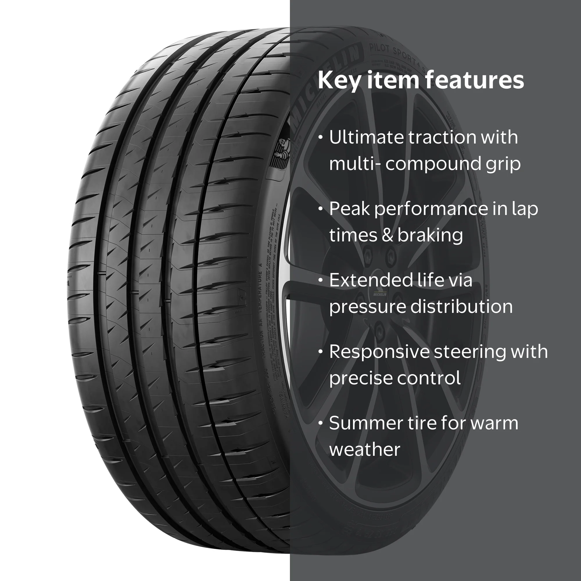 Michelin Pilot Sport 4 S Summer Tire 225/40ZR18XL 92(Y) - Walmart.com