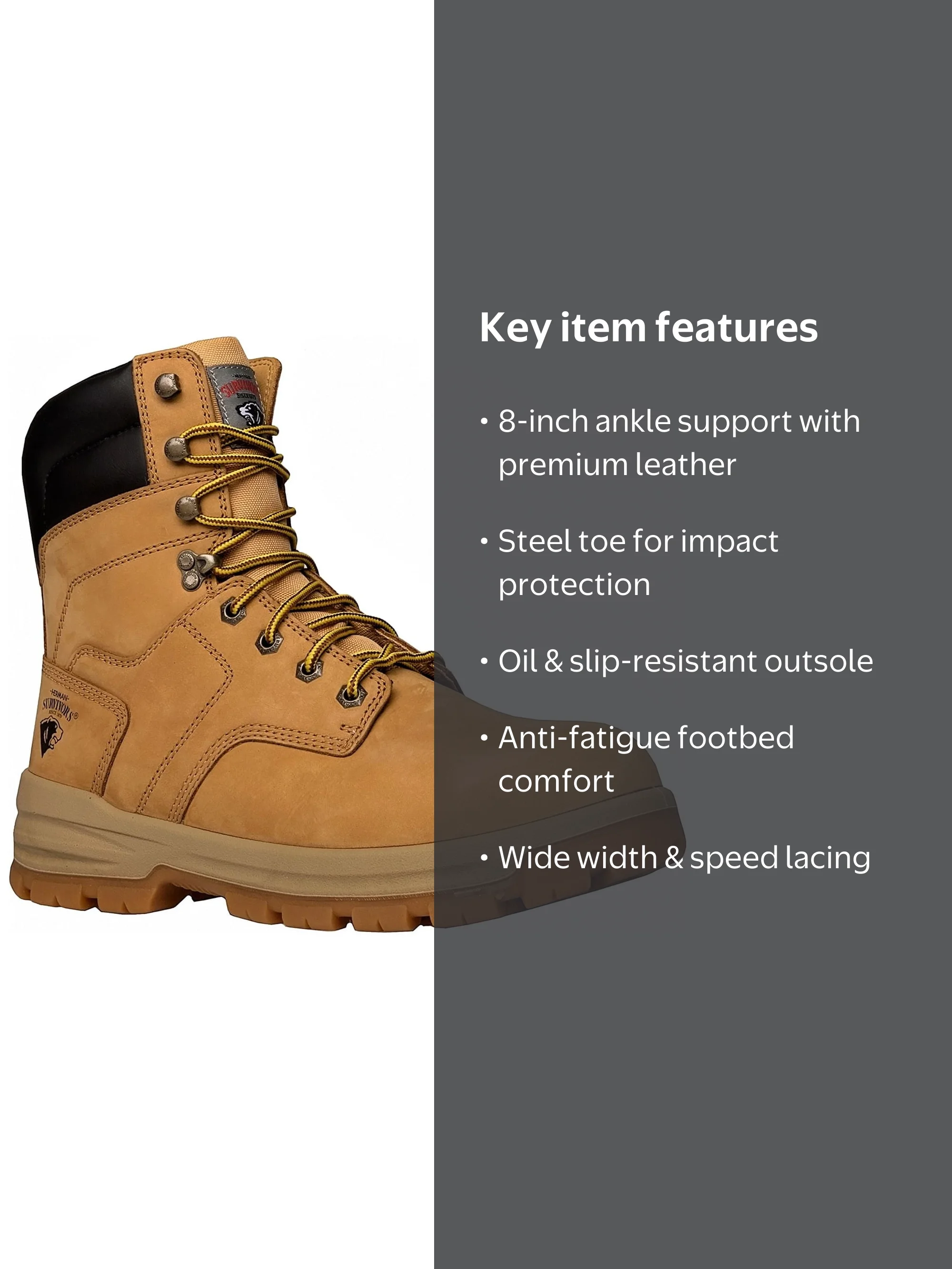 Herman Survivors Men's Grizzly 8