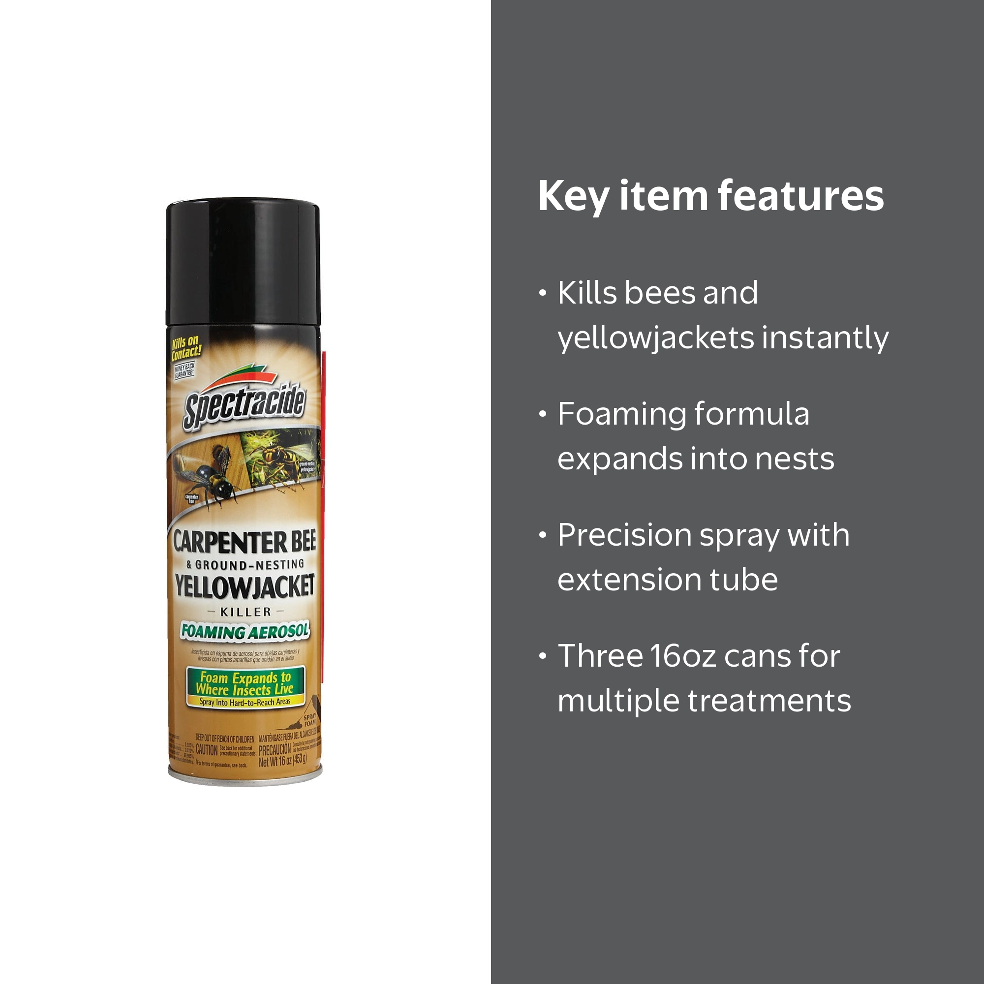 Spectracide, Insecticide, Foam, Kills Carpenter Bees and