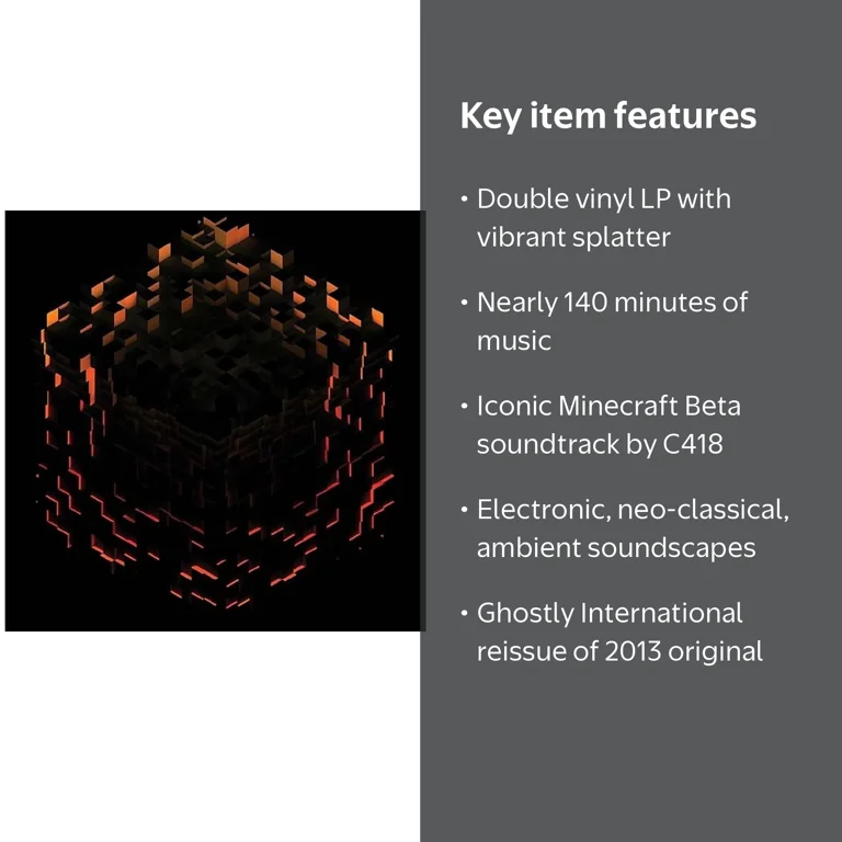 C418 Minecraft Volume Beta Vinyl Record, Red Orange & Yellow