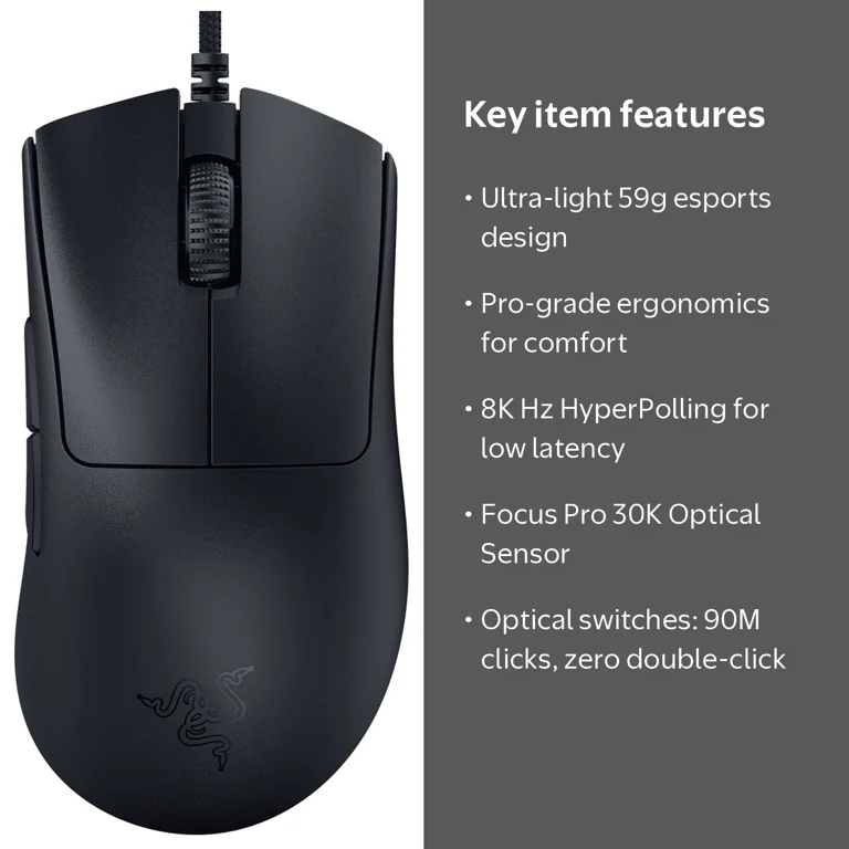 マウス・トラックボール Razer DeathAdder V3 Pro Gamers8 Edition Razer DeathAdder V3 Pro Gamer Wired Mouse, Ultra-lightweight