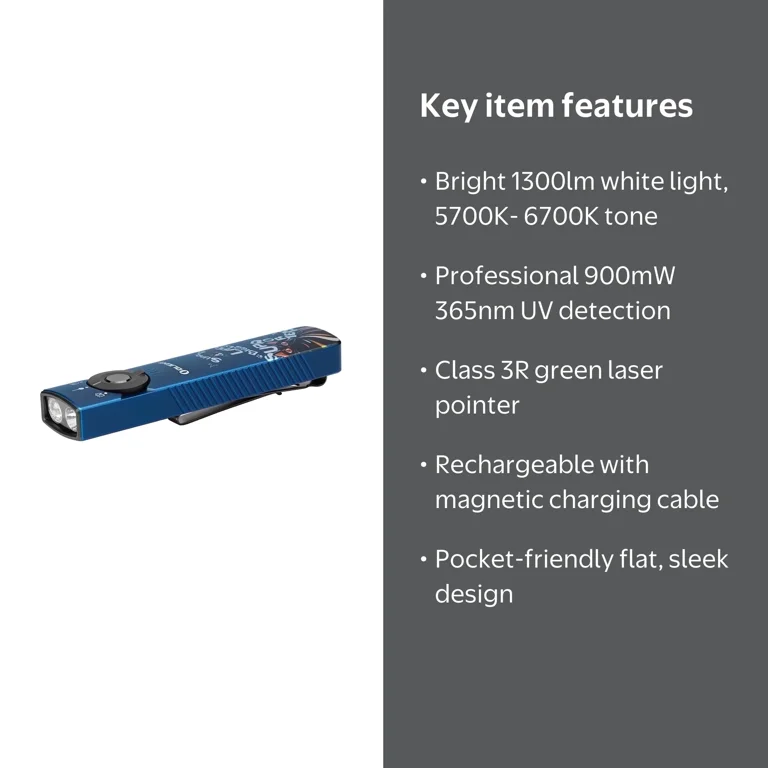 Olight Arkfeld Pro Flat Rechargeable EDC Flashlight Paw Edition CW