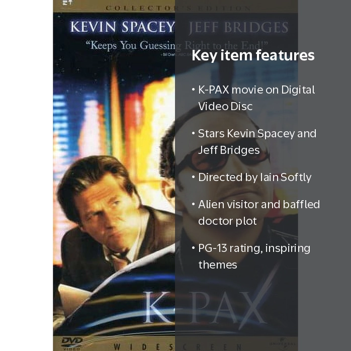 Universal Studios - K-PAX [DIGITAL VIDEO DISC] - Walmart.com