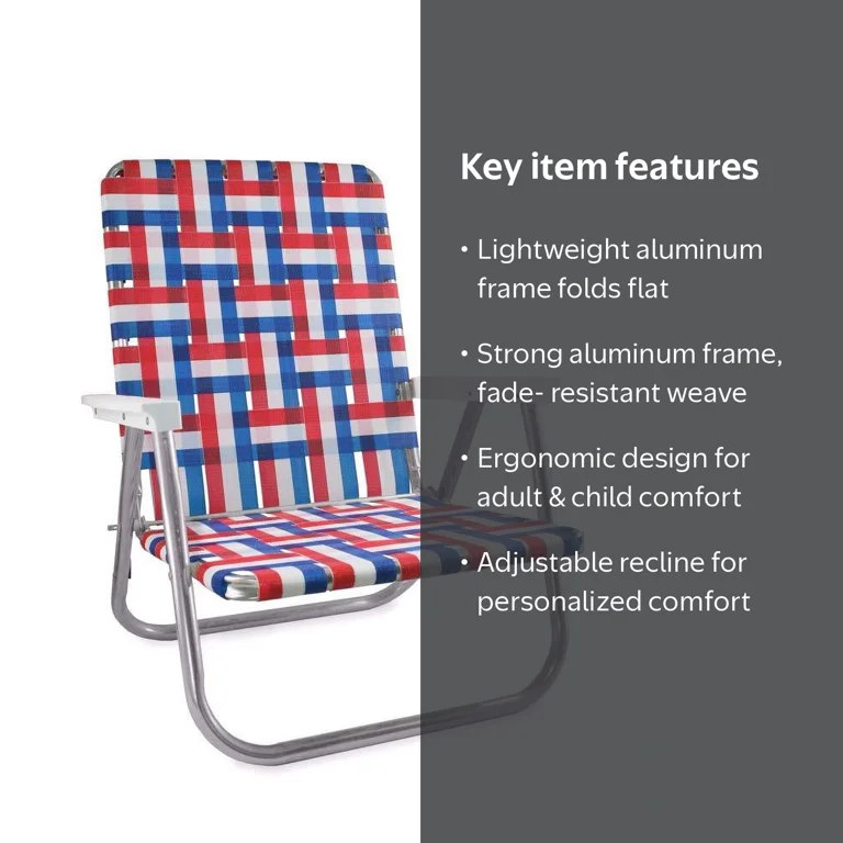 Lawn Chair USA: Foldable Outdoor Adult Yard Chair with Durable