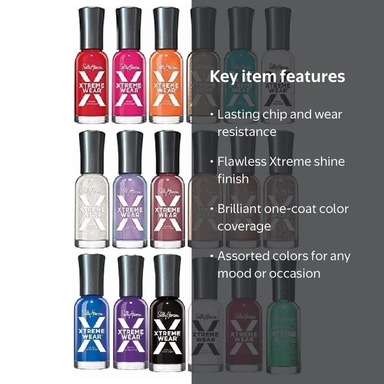 Sally Hansen Xtreme Wear Nail Color Polish - Lot of 10 - Walmart.com