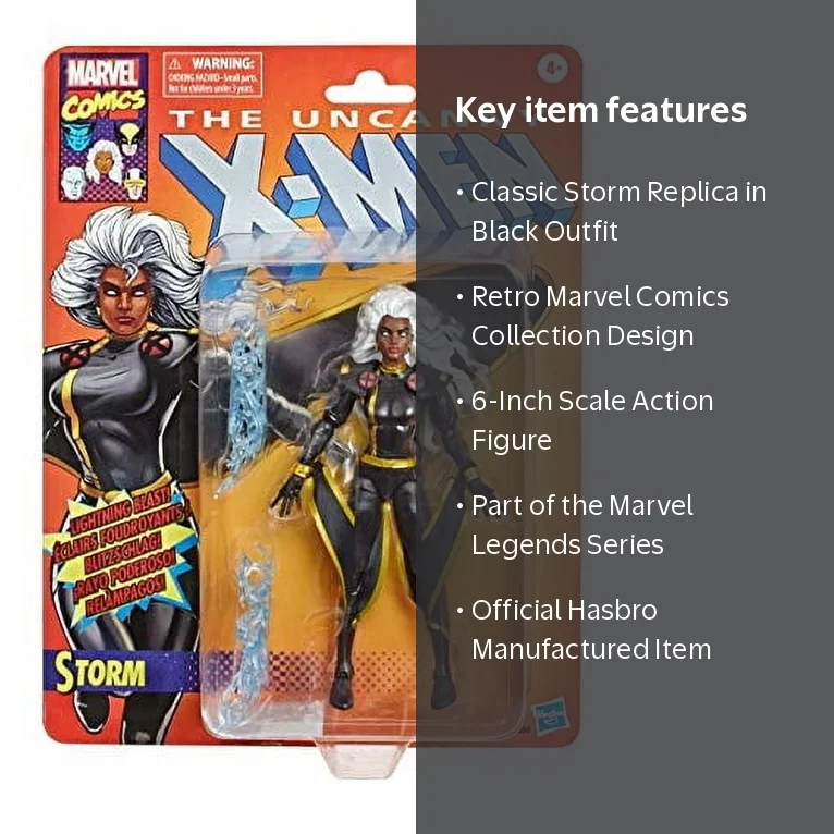 Marvel Legends X-Men Retro Black Outfit Storm 6