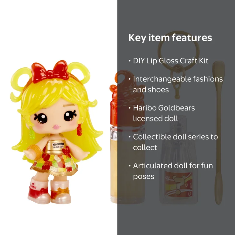 Yummiland x Licensed Sweets Lip Gloss Doll: Haribo Goldbears