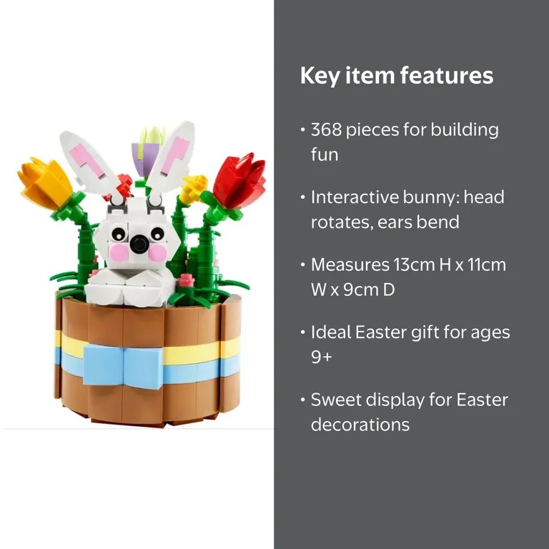 LEGO Easter Basket 368 Piece Building Set 40587 for Kids and Teens