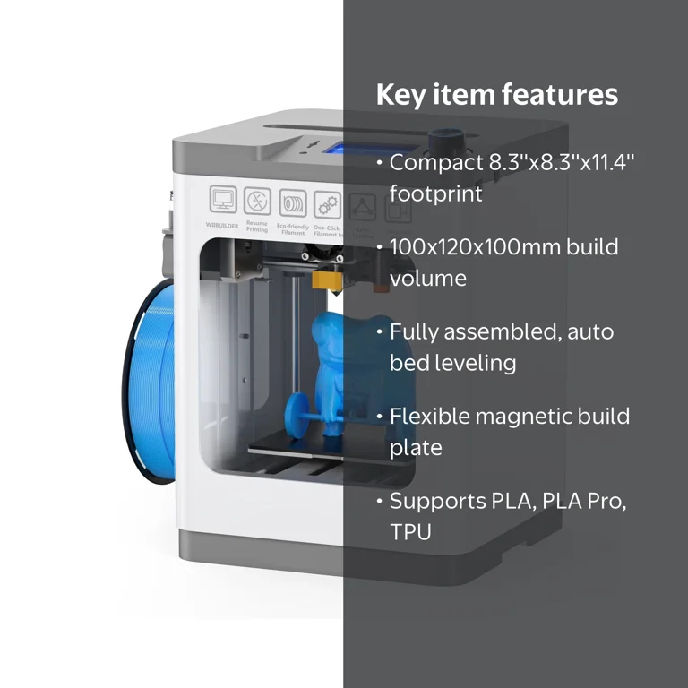 Entina Tina 2 Mini 3D Printer, Auto Leveling, Fully Assembled