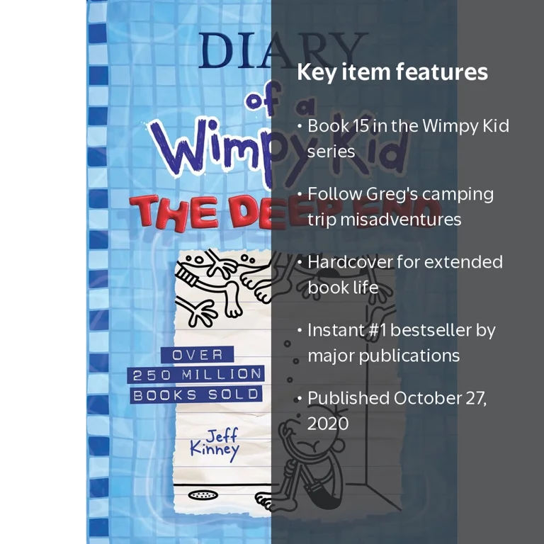 Jeff Kinney, Hardcover Book, The Deep End #15, Diary of a Wimpy