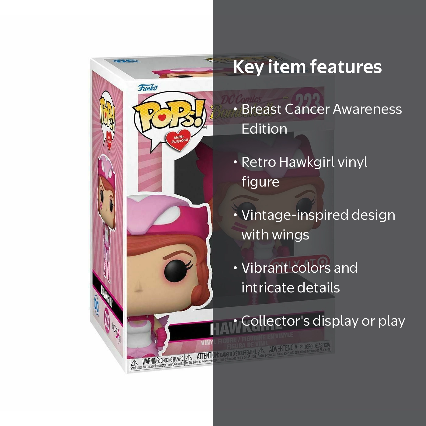Funko POP DC Comics Bombshells Breast Cancer Awareness Hawkgirl