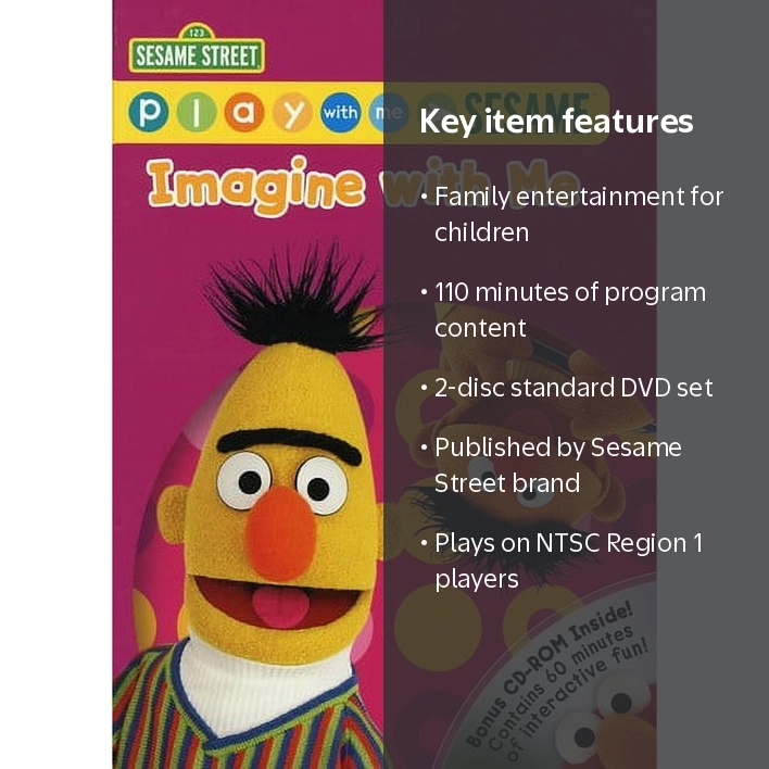 Sesame Street, Imagine with Me DVD, NTSC Region 1, 2 Discs, 2012