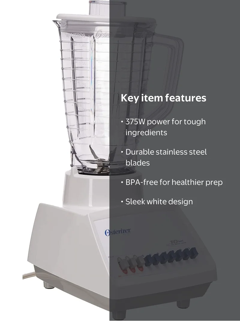 Oster, Mexican Classic Galaxie Blender, White, 375W Power