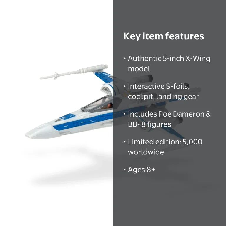 Star Wars, Micro Galaxy Squadron T-70 X-Wing, Chase Edition, 5
