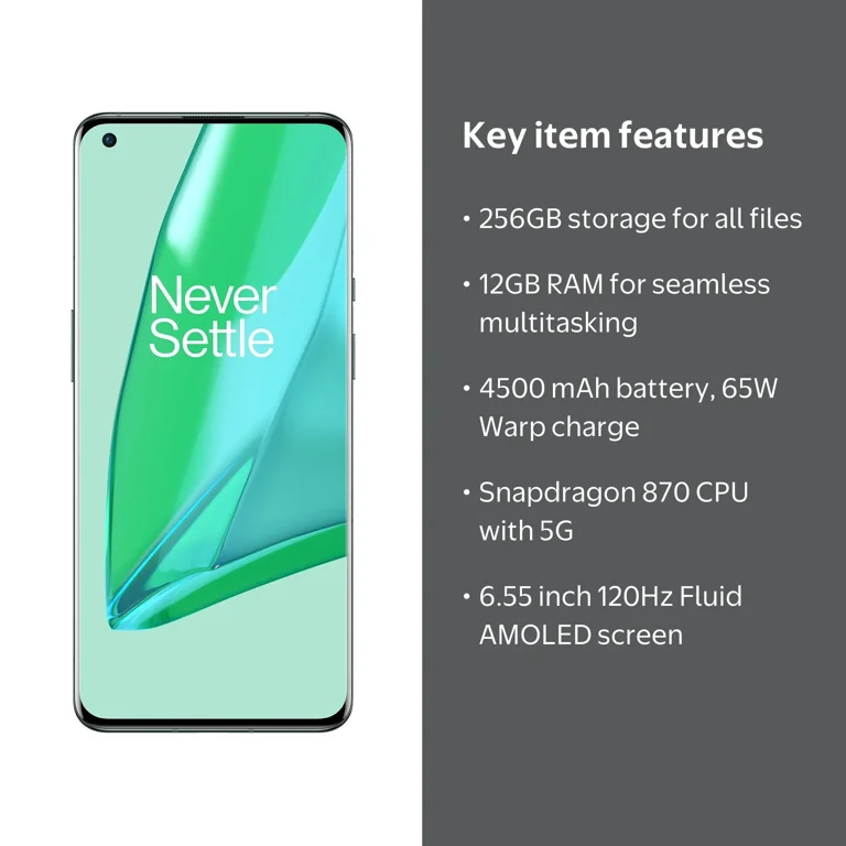 OnePlus 9R 256GB 5G LE2100 12GB RAM 48MP Quad Cameras GSM Factory