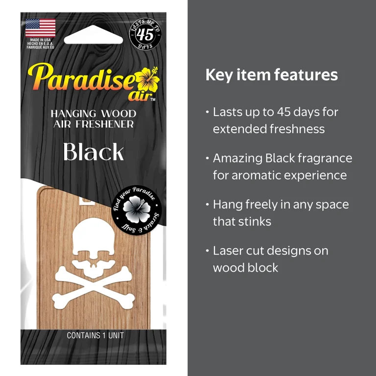 アキヒロジンウッドワークス WOODEN AIR FRESHENER Paradise Air Hanging Wood Air Freshener, Laser Cut Design, 1 Unit