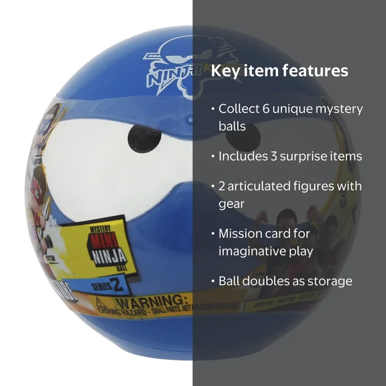 Ninja Kidz TV Mini Mystery Ball, Toys & Games with 3 Surprises