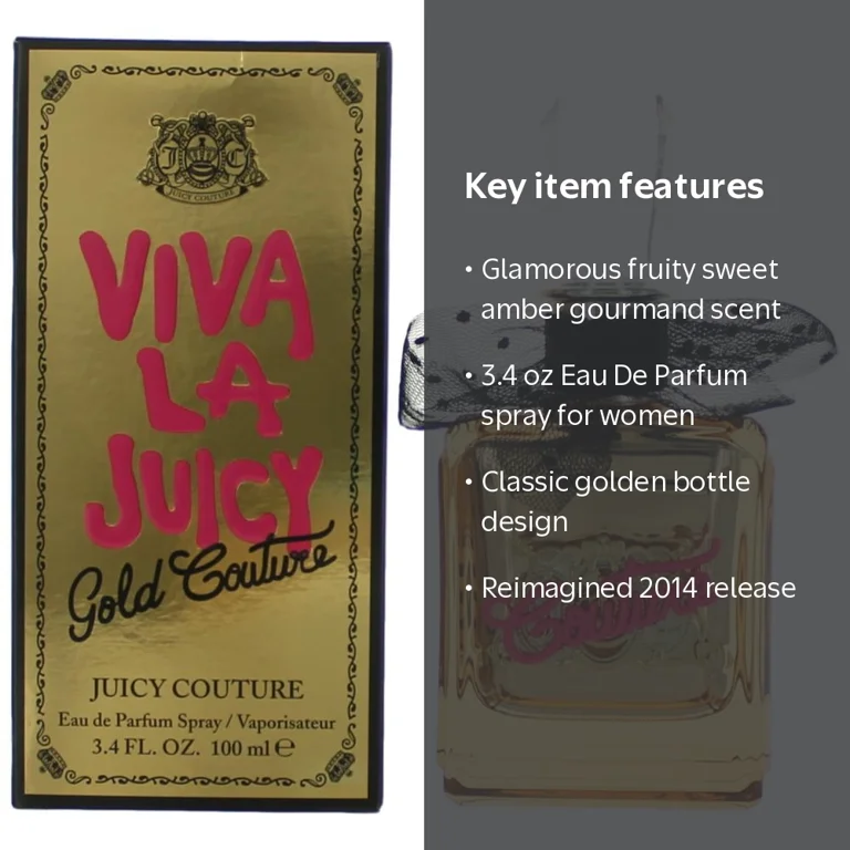 Juicy Couture, Perfume for Women, Viva La Juicy Gold Couture, 3.4