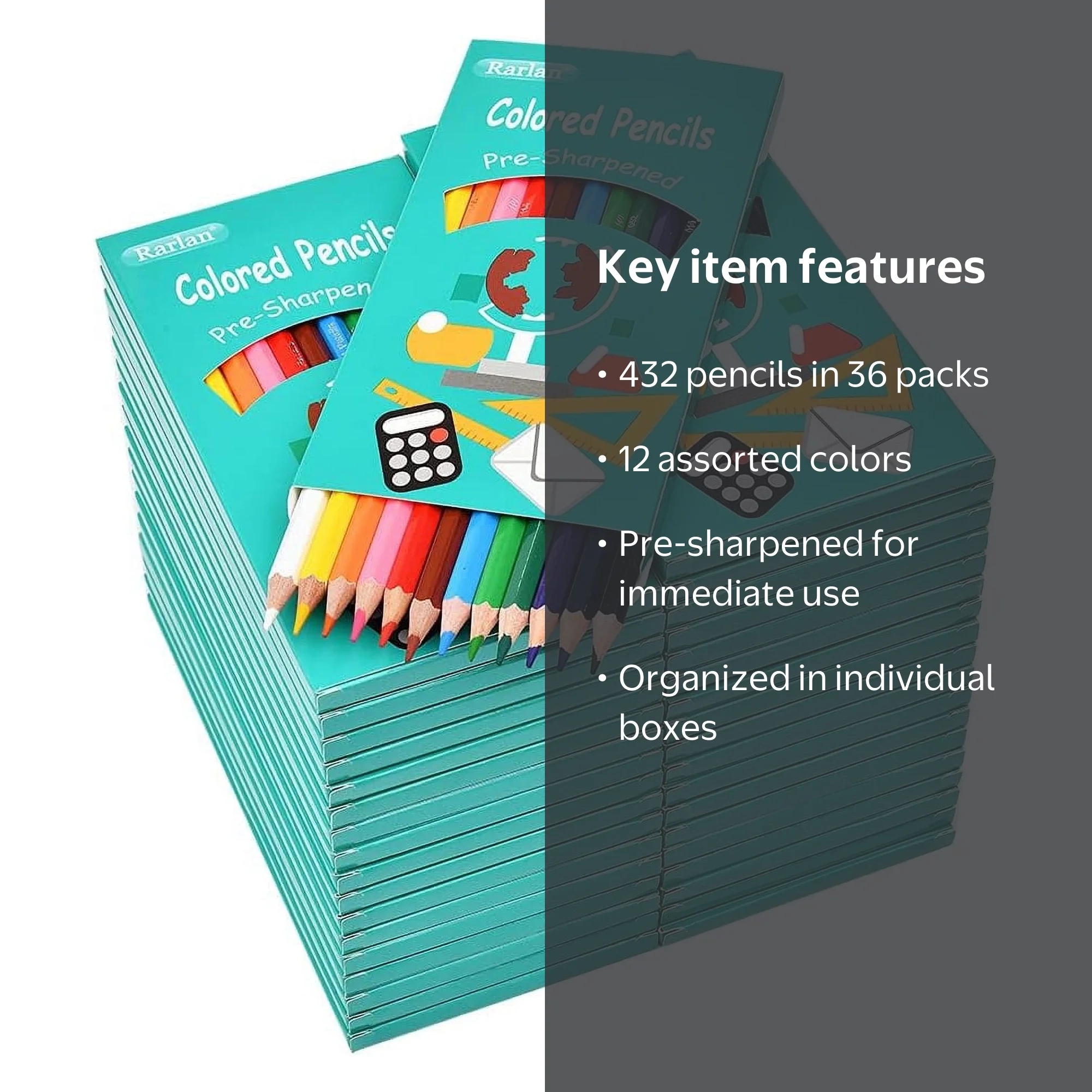 Colored Pencils,Pre-sharpened Colored Pencils for Kids, - Walmart.com