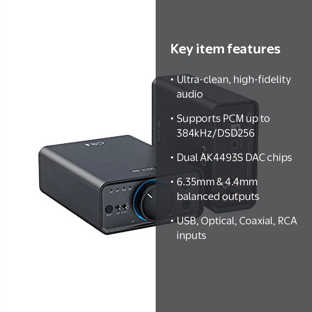 FiiO K7 Full Balanced HiFi Headphone Amplifier, Dual AK4493S, USB