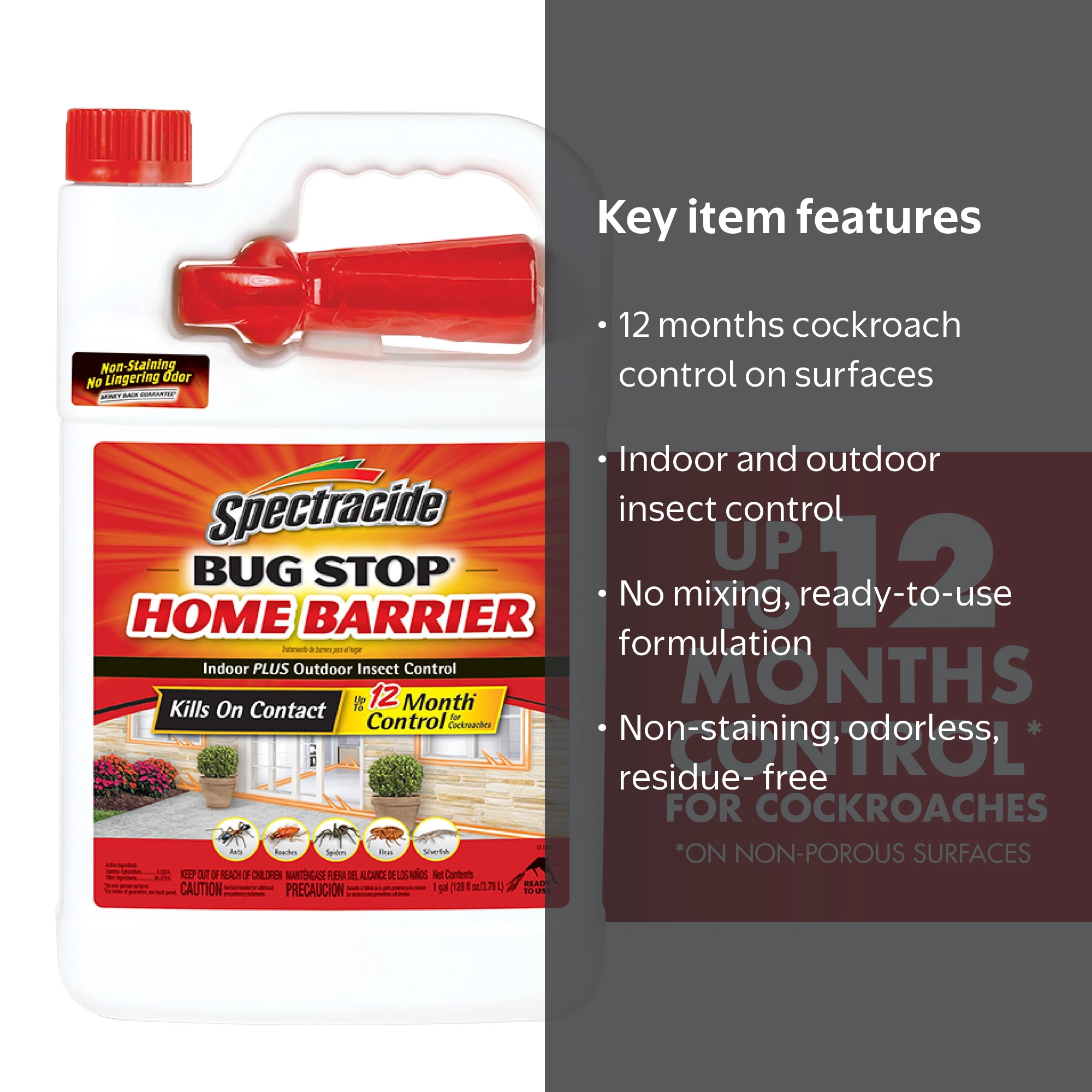 Spectracide Bug Stop Home Barrier Insect Control 1 Gal Indoor and