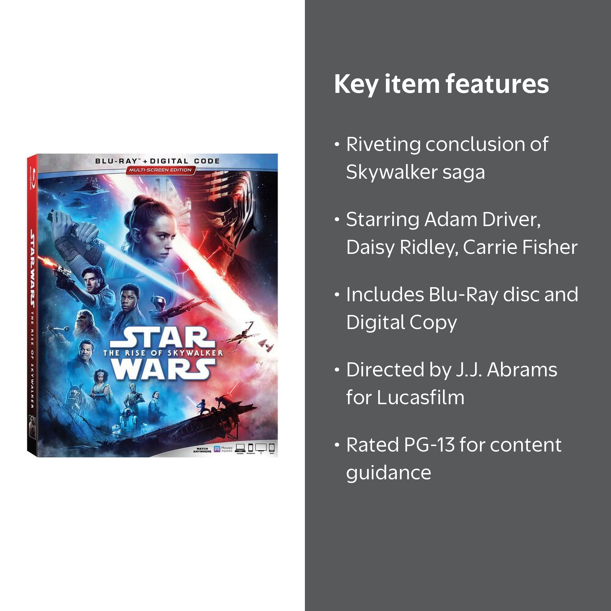 Star Wars: Episode IX: The Rise of Skywalker (Blu-Ray + Digital