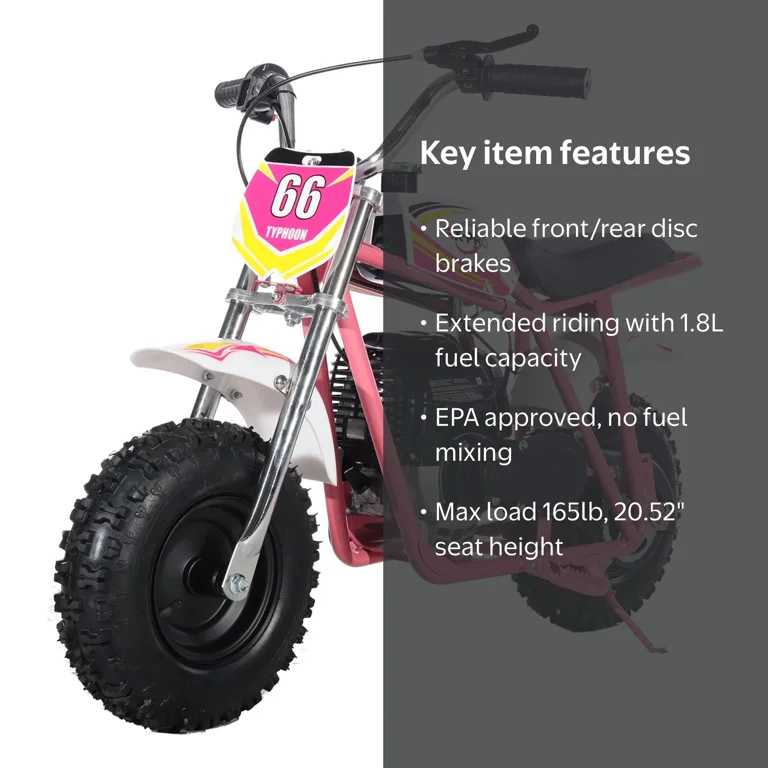 X-Pro Typhoon 40cc Gas Pit Dirt Bike, 4 Stroke Kids' Mini