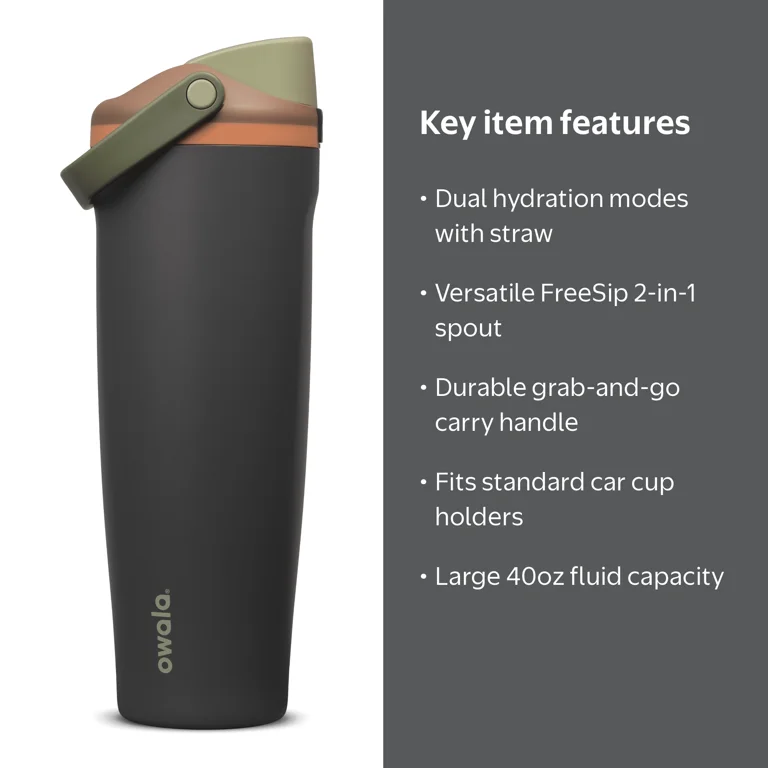 Owala FreeSip Sway Stainless Steel 40oz Twilight Forest - Walmart.com