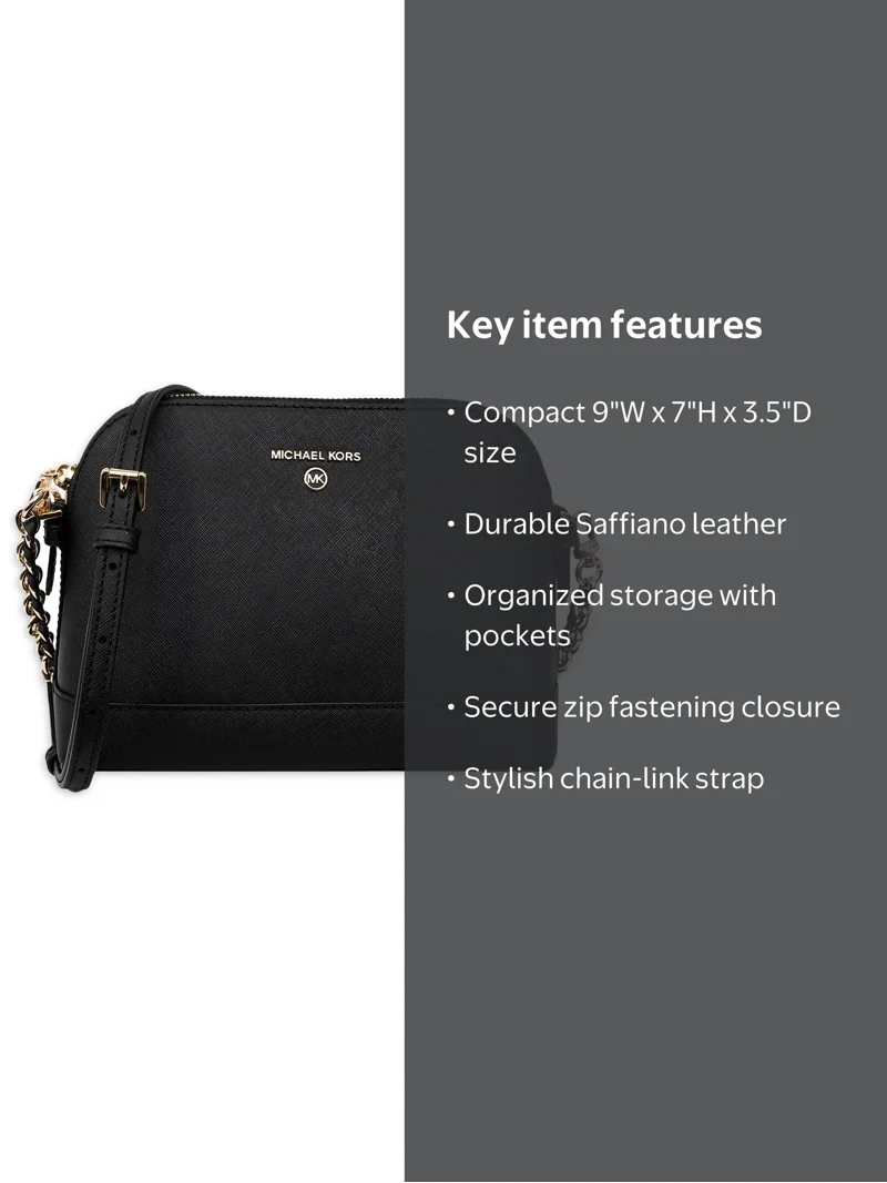 Michael Kors Women's Large Saffiano Leather Dome Crossbody Bag