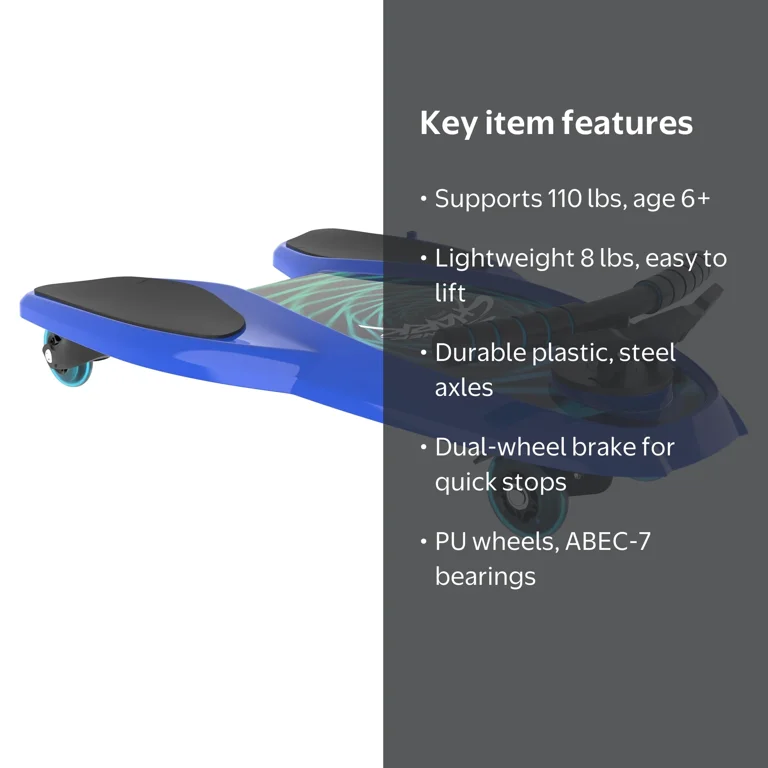 Spinner Shark Drifting Kneeboard Ride on Caster Board for Kids