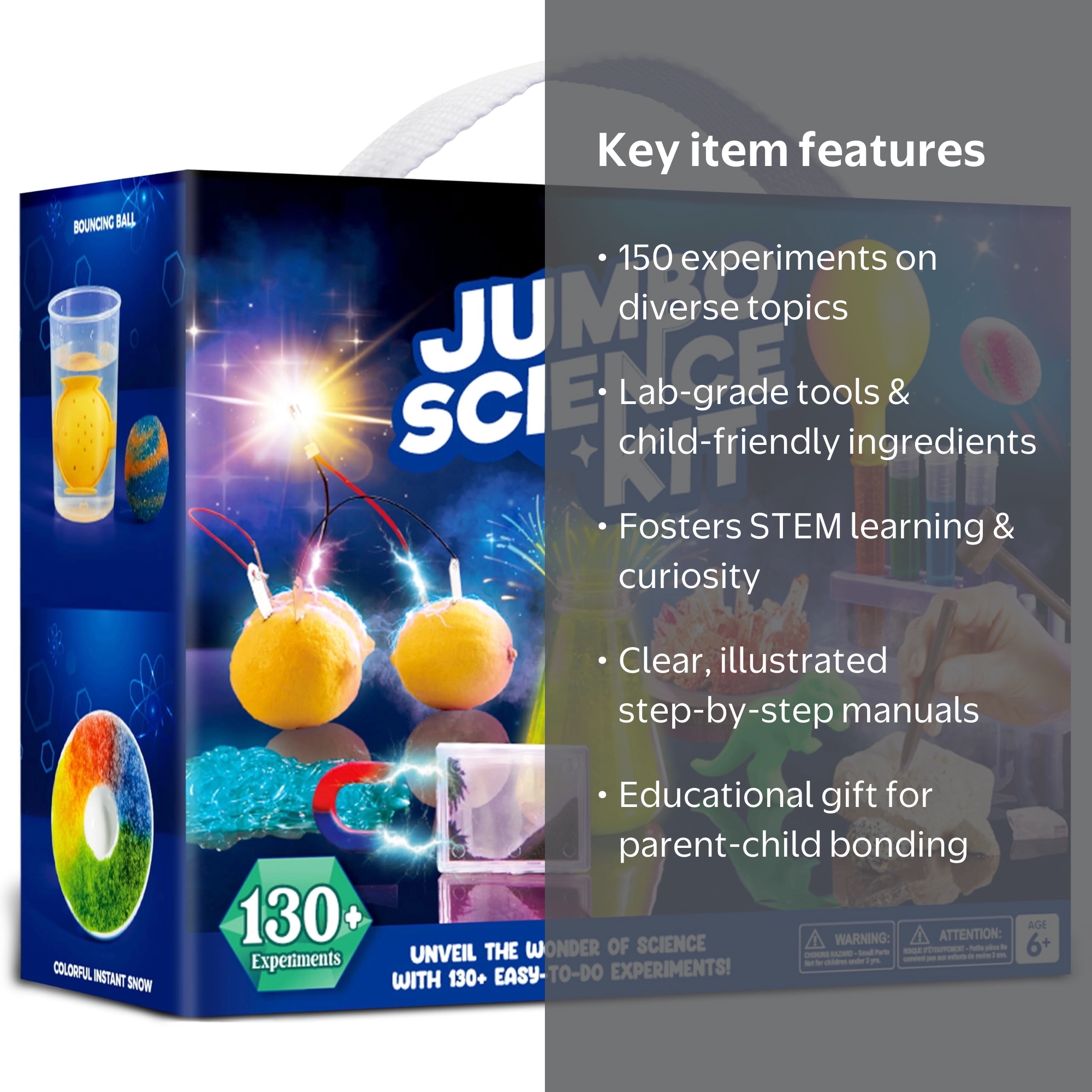 SYNCFUN 130 Science Kits for Kids, STEM Learning Toys, Chemistry
