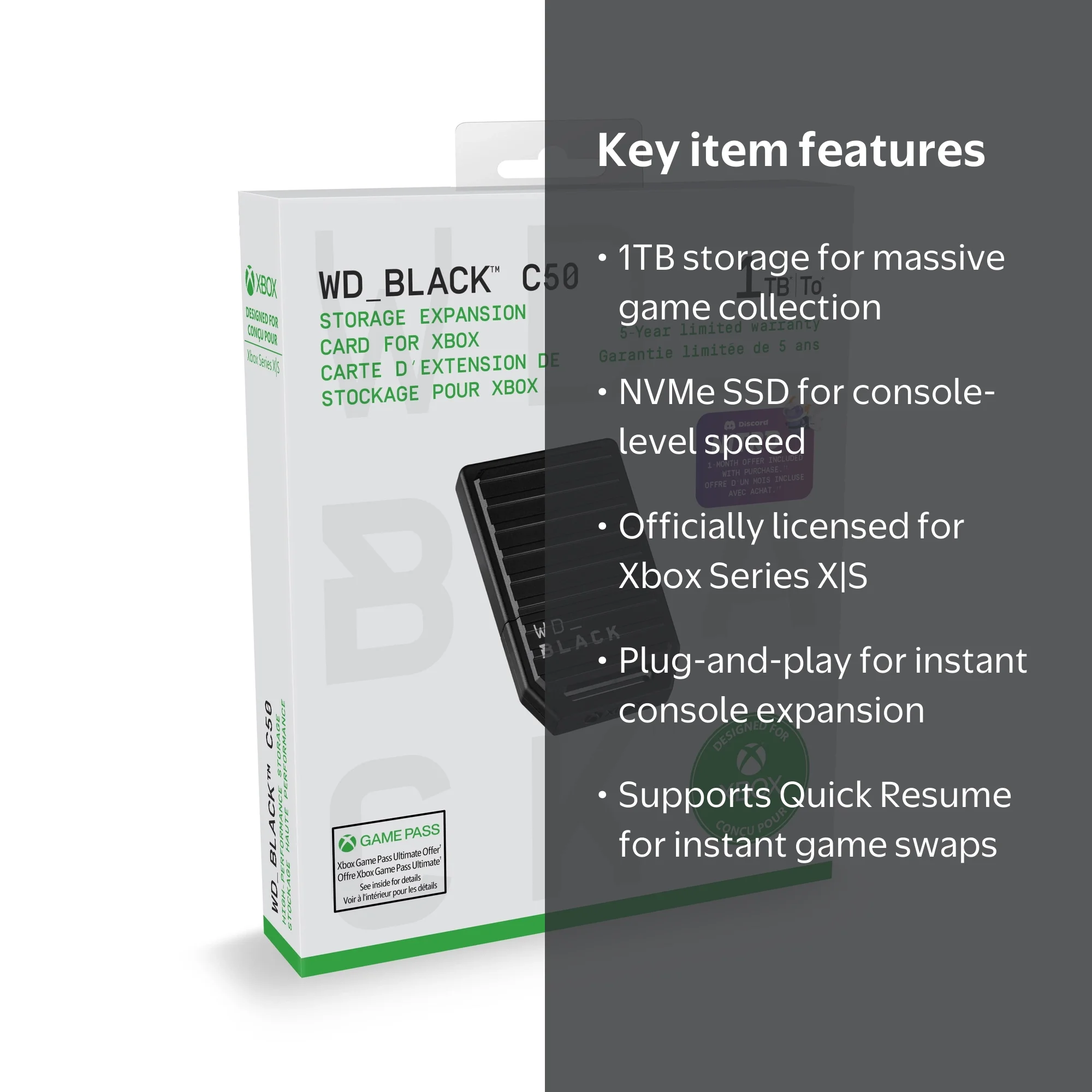 WD_BLACK™ C50 1TB Expansion Card for Xbox™ - Walmart.com