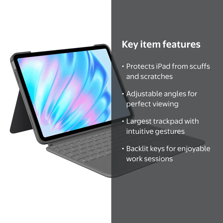 Logitech Combo Touch iPad Air 11-inch (M2 & M3), iPad Air (5th gen