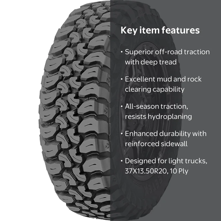 Zeetex MT1000 37X13.50R20 127Q E 10 Ply Mud All-Season Light Truck