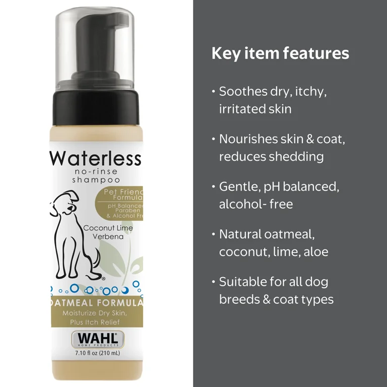 Wahl Oatmeal Dog Shampoo Concentrate, 7.1 oz, Coconut Lime Verbena