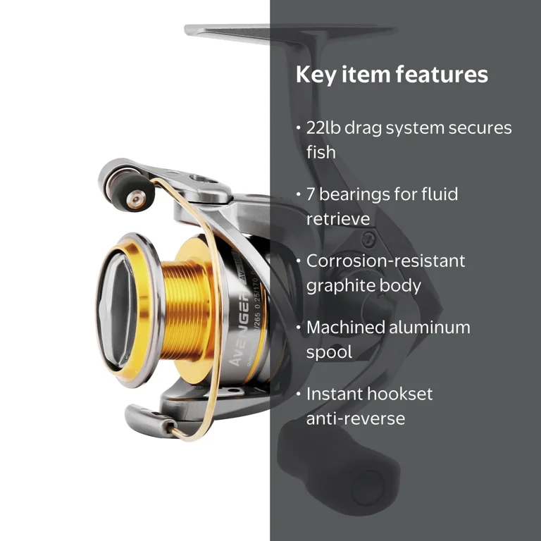 '.okuma avenger generation spinning reels.' Okuma B Reel lasting durability and strength under pressure Avenger AV 20a spinning reel