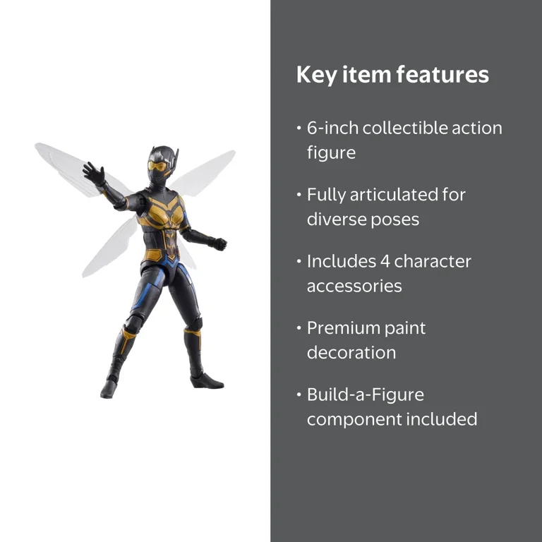 Hasbro Marvel Legends Series 6” Marvel's Wasp Action Figure from