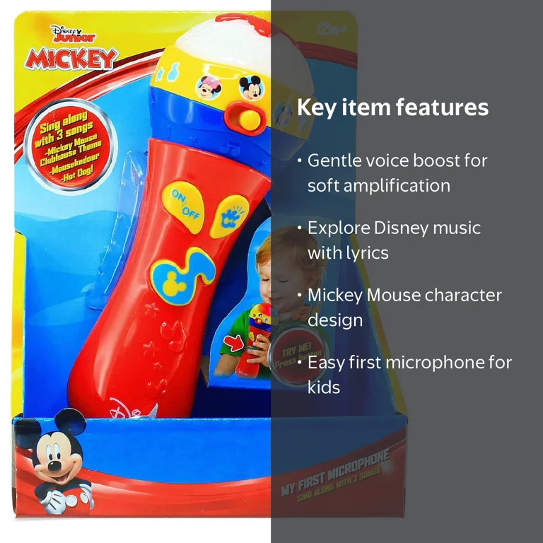 Disney Mickey Mouse Sing A Long 本体 Disney Junior Mickey My First Microphone, Sing Along with Mickey