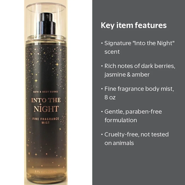 Bath and Body Works, Body and Fragrance Mist, 8 fl oz, Into the
