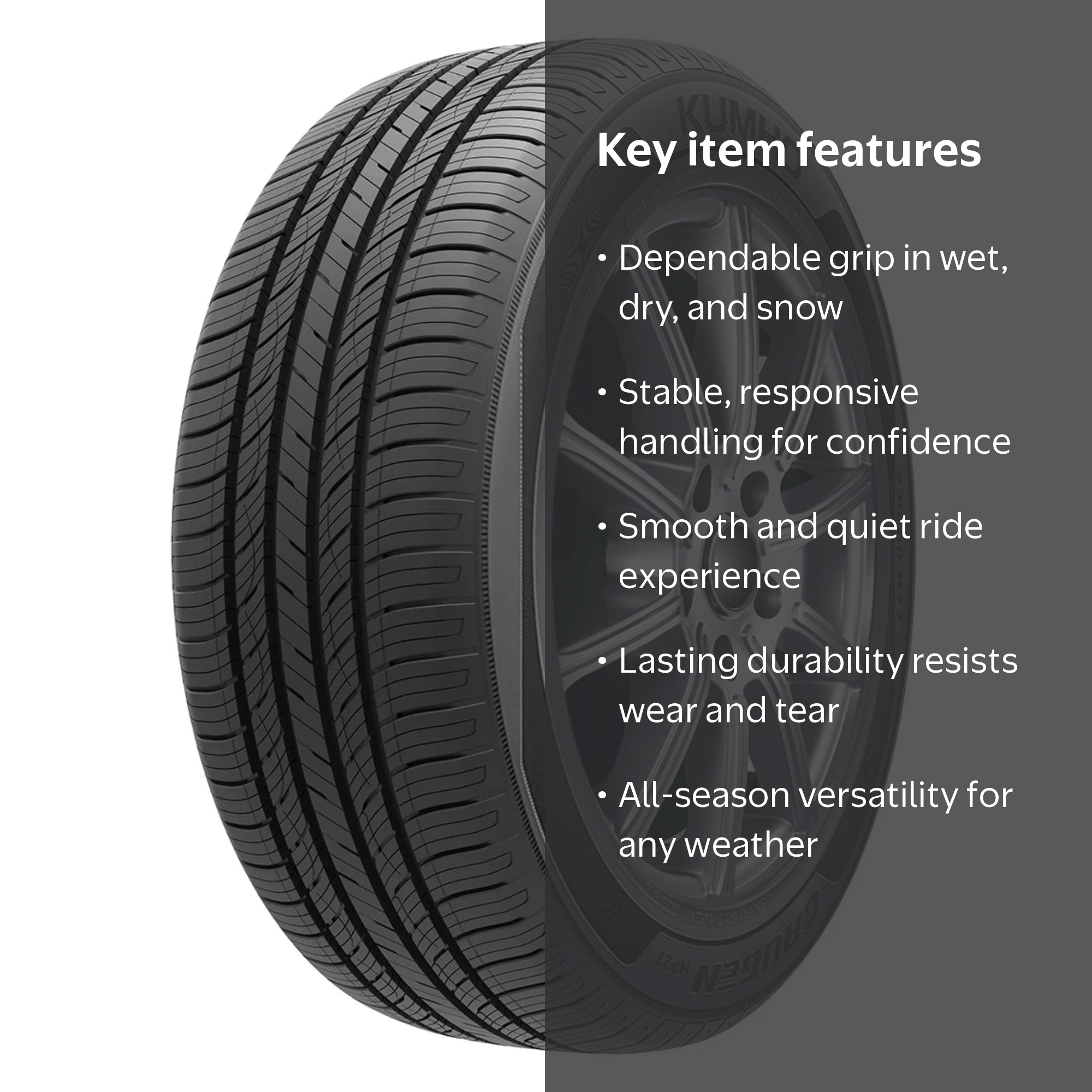 Kumho Crugen HP27 All Season 265/60R18 110V Passenger Tire