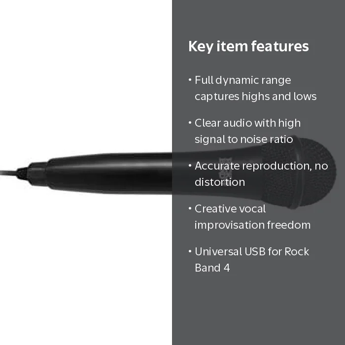 Rock Band 4 Universal USB Microphone [Mad Catz] - Walmart.com