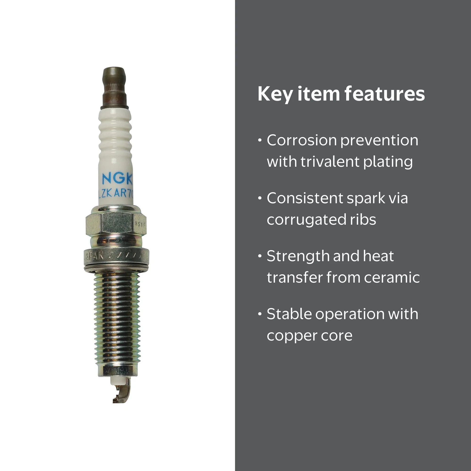 NGK Laser Iridium Spark Plug, DILZKAR7C11S Fits select: 2015-2020